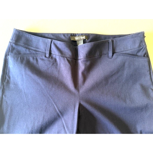 WHBM Navy Blue Back Seam Slim Leg Ankle Pants Slacks Size Zip Sz 12 Inseam 27 - Picture 5 of 11
